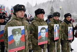 Росгвадейцы Югры приняли участие в торжественном шествии «Батальона отважных» в Ханты-Мансийске