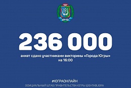 236 000 анкет сдано участниками викторины «Города Югры» на 16:00