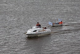 В Ханты-Мансийск прибыли морпехи - участники девятого речного похода на шлюпках